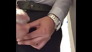 Cum after work adjacent to condom